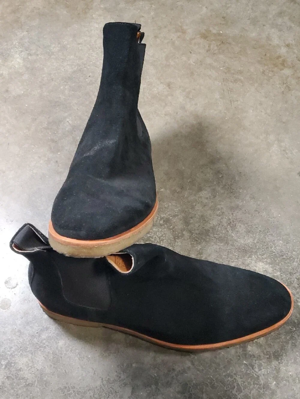 New Republic, Mark McNairy Houston Black Suede Boots with Crepe Sole Men Size 13